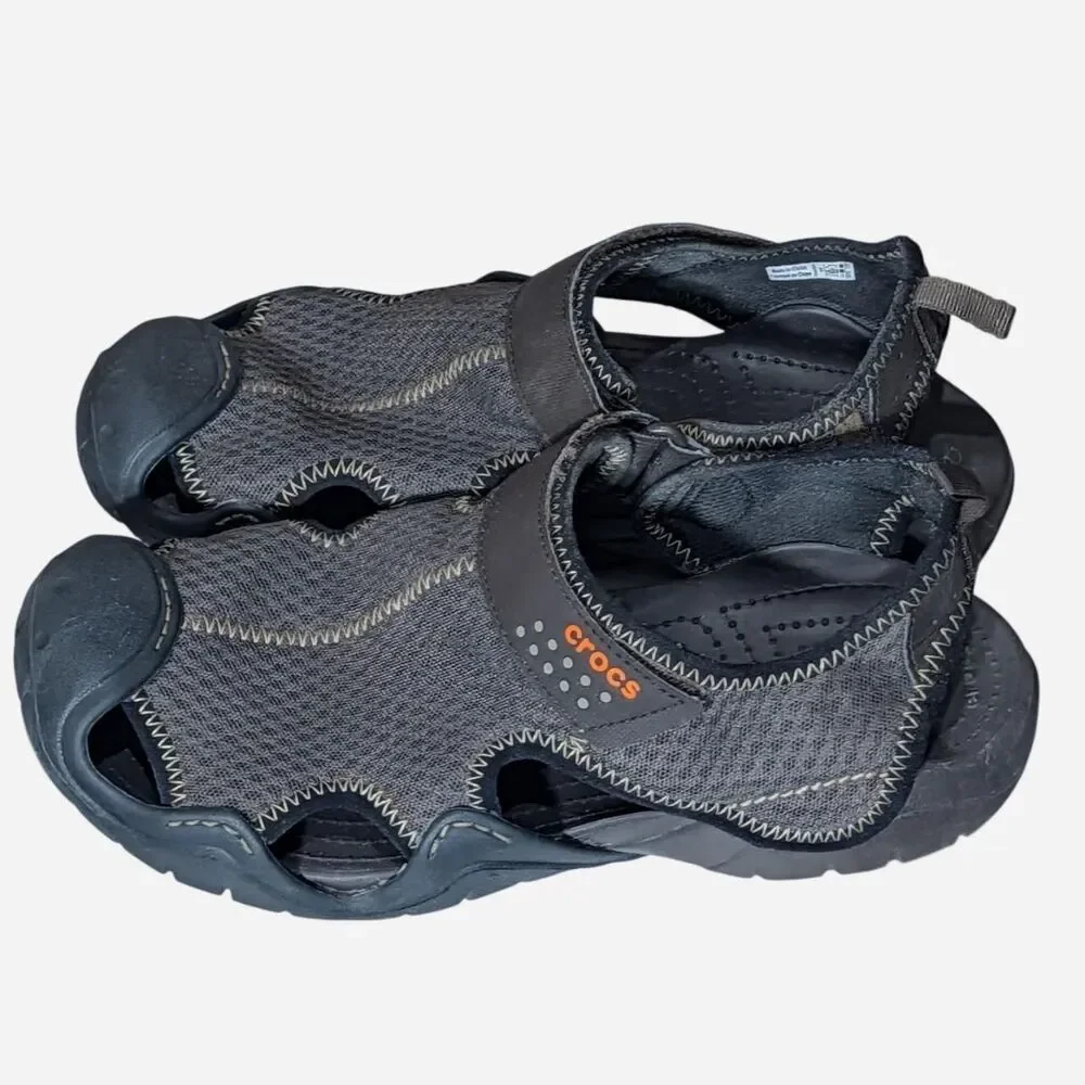 Crocs Swiftwater Clog Mens Size 9 Brown Mesh Water Shoes Sandals Outdoor
